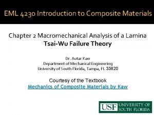 EML 4230 Introduction to Composite Materials Chapter 2