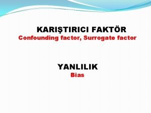 Karıştırıcı faktör