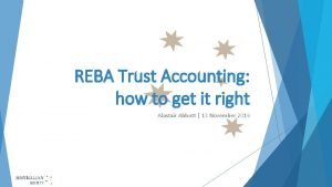 Reba trust account