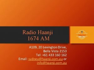 Radio haanji contact