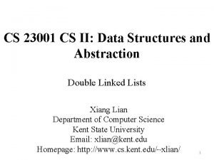 CS 23001 CS II Data Structures and Abstraction