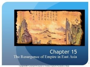 Chapter 15 The Resurgence of Empire in East