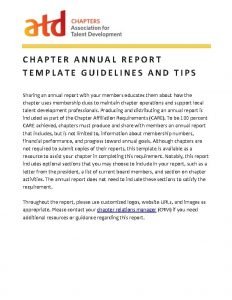 Chapter report template