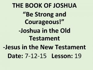 Strong and courageous book