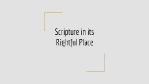 Scripture in its Rightful Place Nehemiah 8 1