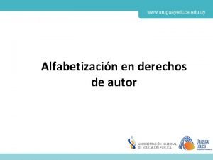 Alfabetizacin Derechos de autoreny derechos Licencias de autor