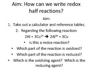 Balancing redox reactions calculator
