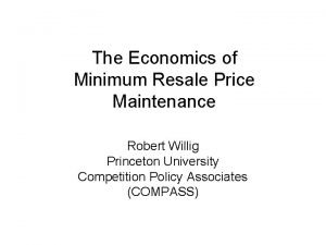 Resale price maintenance