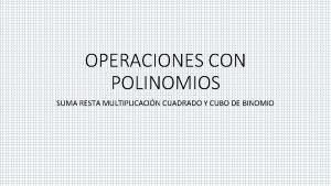Suma de polinomios