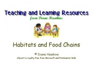 Habitats and Food Chains Diane Hawkins Clipart is