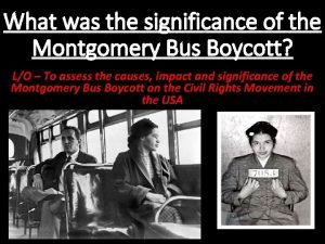 Montgomery bus boycott significance