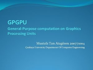 What is gpgpu