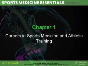 Chapter 1 Careers in Sports Medicine and Athletic