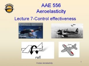 AAE 556 Aeroelasticity Lecture 7 Control effectiveness Purdue