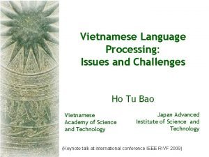 Natural language processing vietnamese