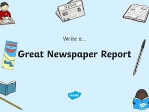 Newspaper report examples