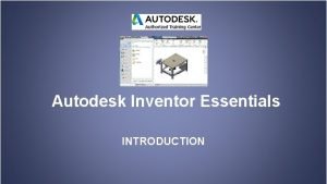 Autodesk inventor interface