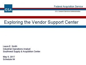 Federal Acquisition Service U S General Services Administration