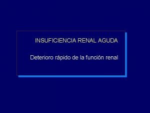 Insuficiencia renal aguda