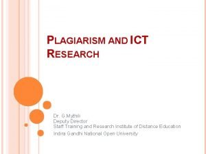 Plagiarism in ict