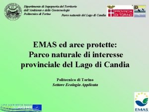 Dipartimento di Ingegneria del Territorio dellAmbiente e delle