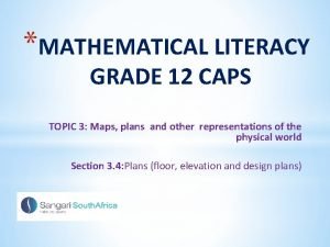 Mathematical literacy floor plans