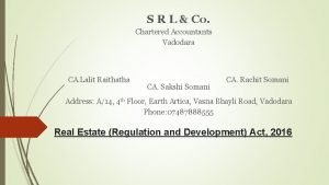 S R L Co Chartered Accountants Vadodara CA