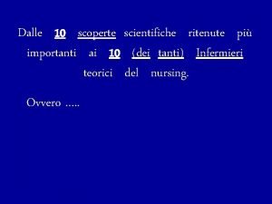 Dalle 10 scoperte scientifiche ritenute pi importanti ai