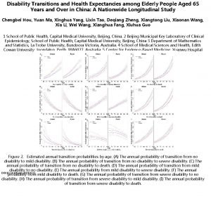 Disability Transitions and Health Expectancies among Elderly People