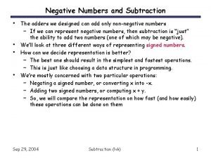 2 s complement subtraction