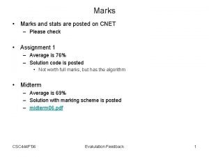 Marks Marks and stats are posted on CNET