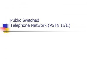 Public switched telephone network diagram