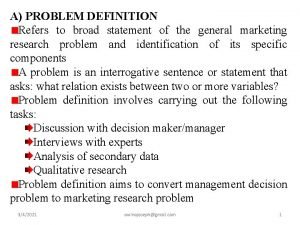 Problem definition in research