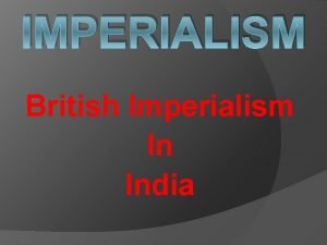 Imperialism in india