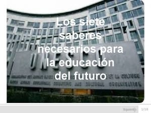 Los siete saberes necesarios para la educacin del