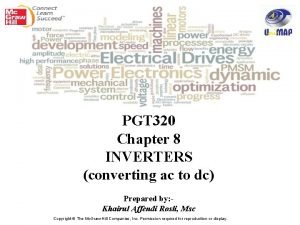 PGT 320 Chapter 8 INVERTERS converting ac to