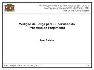 Universidade Federal do Rio Grande do Sul UFRGS