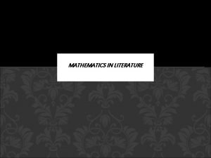 MATHEMATICS IN LITERATURE LOGICOMIX BY APOSTOLOS DOXIADIS Wanting