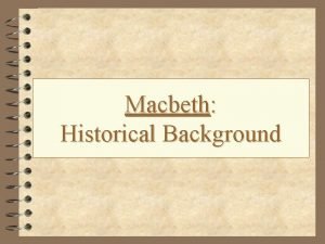 Macbeth background information
