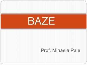 Baze in chimie