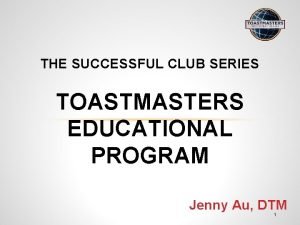 Toastmasters successful club series