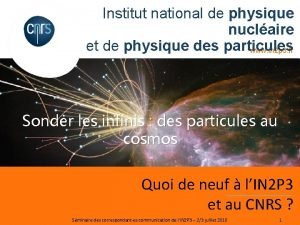 Institut national de physique nuclaire et de physique