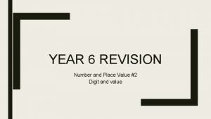 Place value revision