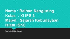 Nama Raihan Nanguning Kelas XI IPS 3 Mapel
