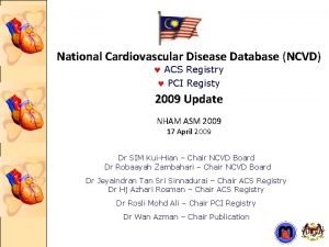 National Cardiovascular Disease Database NCVD ACS Registry PCI
