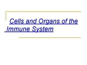 Cells and Organs of the Immune System Hematopoiesi