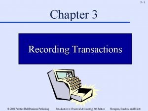 Recording in accounting process