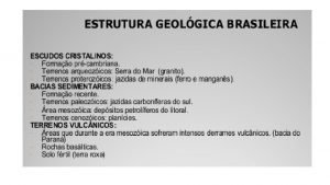 Quadrilátero ferrífero escudo cristalino