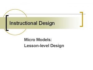 Merrill's first principles of instruction