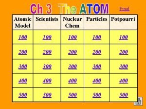 Final Atomic Scientists Nuclear Particles Potpourri Model Chem